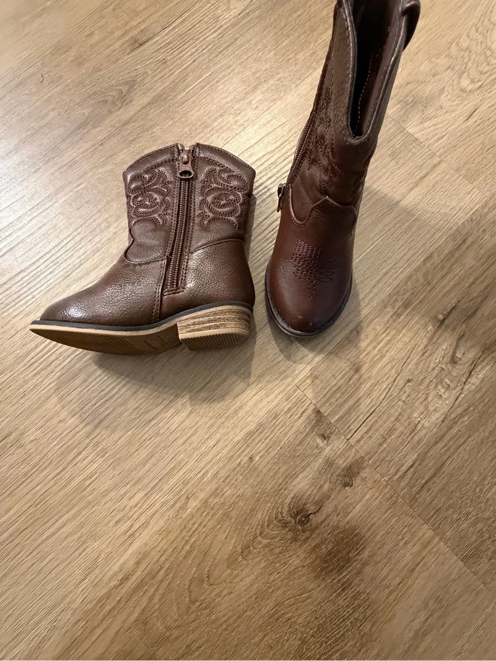 Cat & Jack Brown Kids Western Boots
